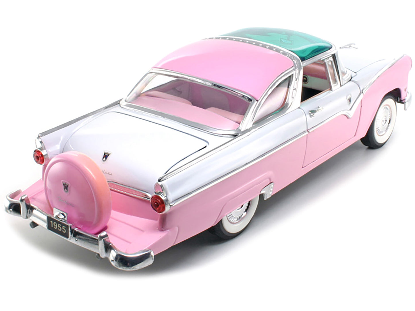 1955 Ford Crown Victoria Pink 1/18 Diecast Model Car by Road Signature 