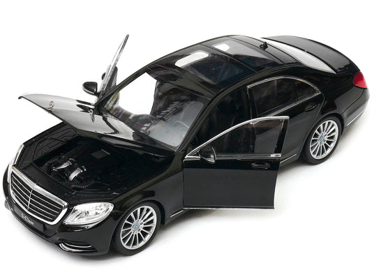 Mercedes Benz S Class with Sunroof Black "NEX Models" 1/24 Diecast Model Car by Welly