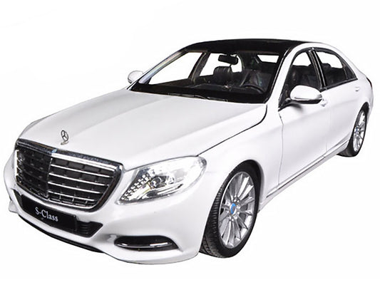 Mercedes Benz S Class with Sunroof White "NEX Models" 1/24 Diecast Model Car by Welly