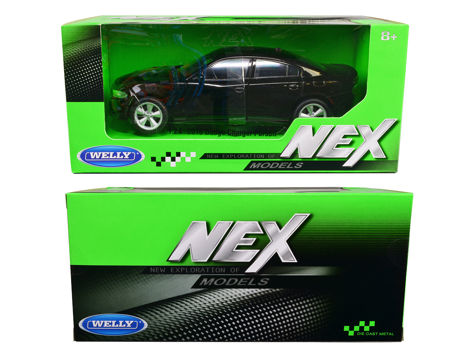 2016 Dodge Charger R/T Black "NEX Models" 1/24-1/27 Diecast Model Car by Welly